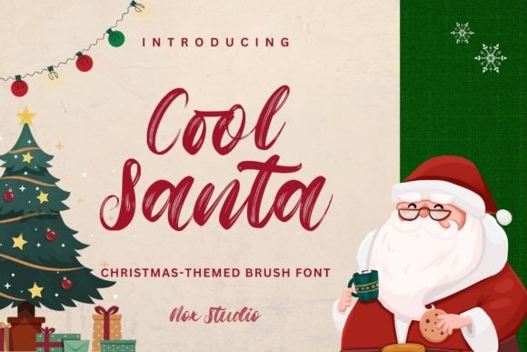 Cool Santa: A Whimsical Typeface for Magical Digital Designs