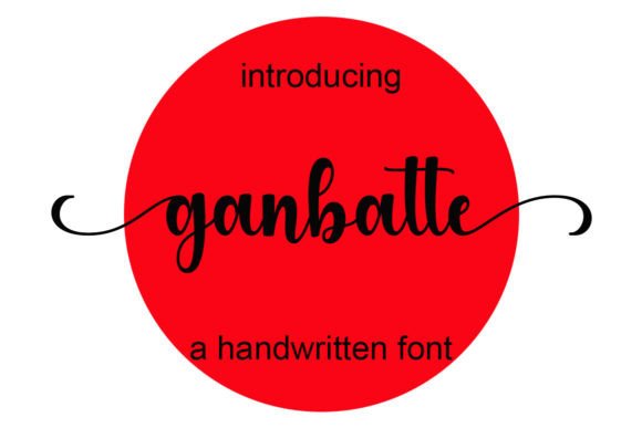 Ganbatte: A Romantic Script Typeface for Editorial Design