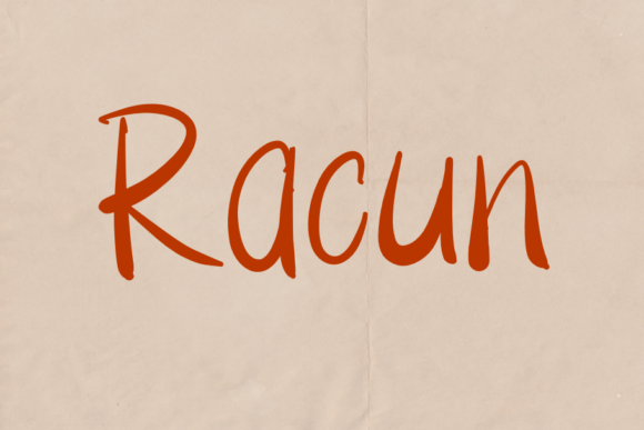 Racun: A Dynamic Script Typeface for Bold Brand Identities