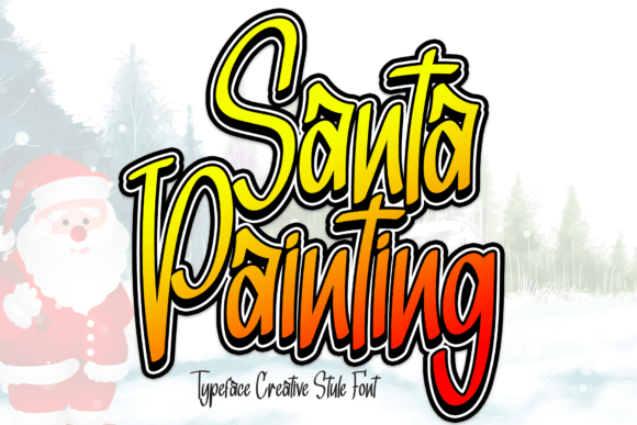 Santa Painting: The Modern Handwritten Font for Small Business Branding
