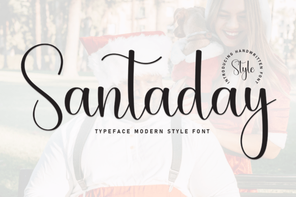 Santaday: A Magical Script Font for Editorial Design